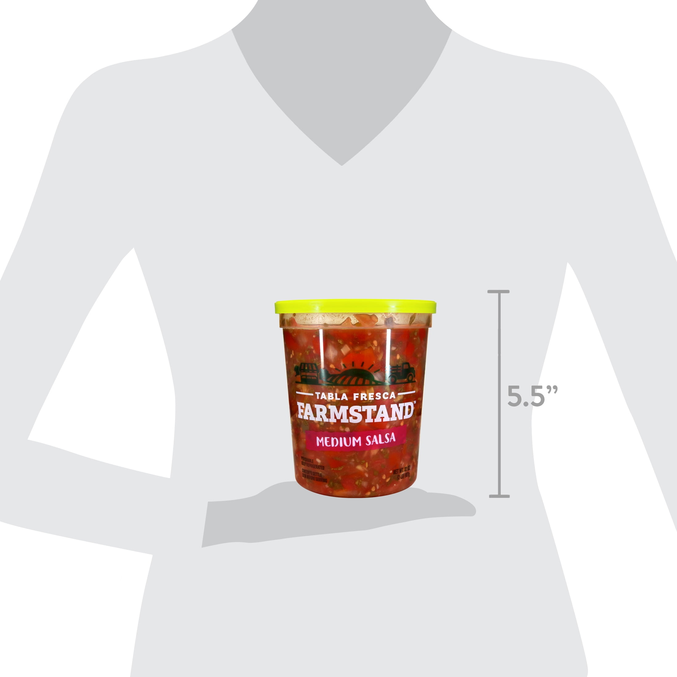 Tabla Fresca Farmstand Fresh Medium Salsa, 32 oz, Gluten-Free, Refrigerated