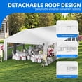 thumbnail image 3 of Dextrus 20x40ft Outdoor Heavy Duty Party Tent, Arch Top Canopy with Galvanized Frame, Removable PVC Sidewalls, Wedding & Event Shelter, White, 3 of 10