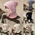 thumbnail image 4 of 3 in 1 Beanie Hat with Scarf and Mask, Outdoors Windproof Scarf Hat,Warm Winter Balaclava Knitted Masks Cap, Neck Warmer, 4 of 7