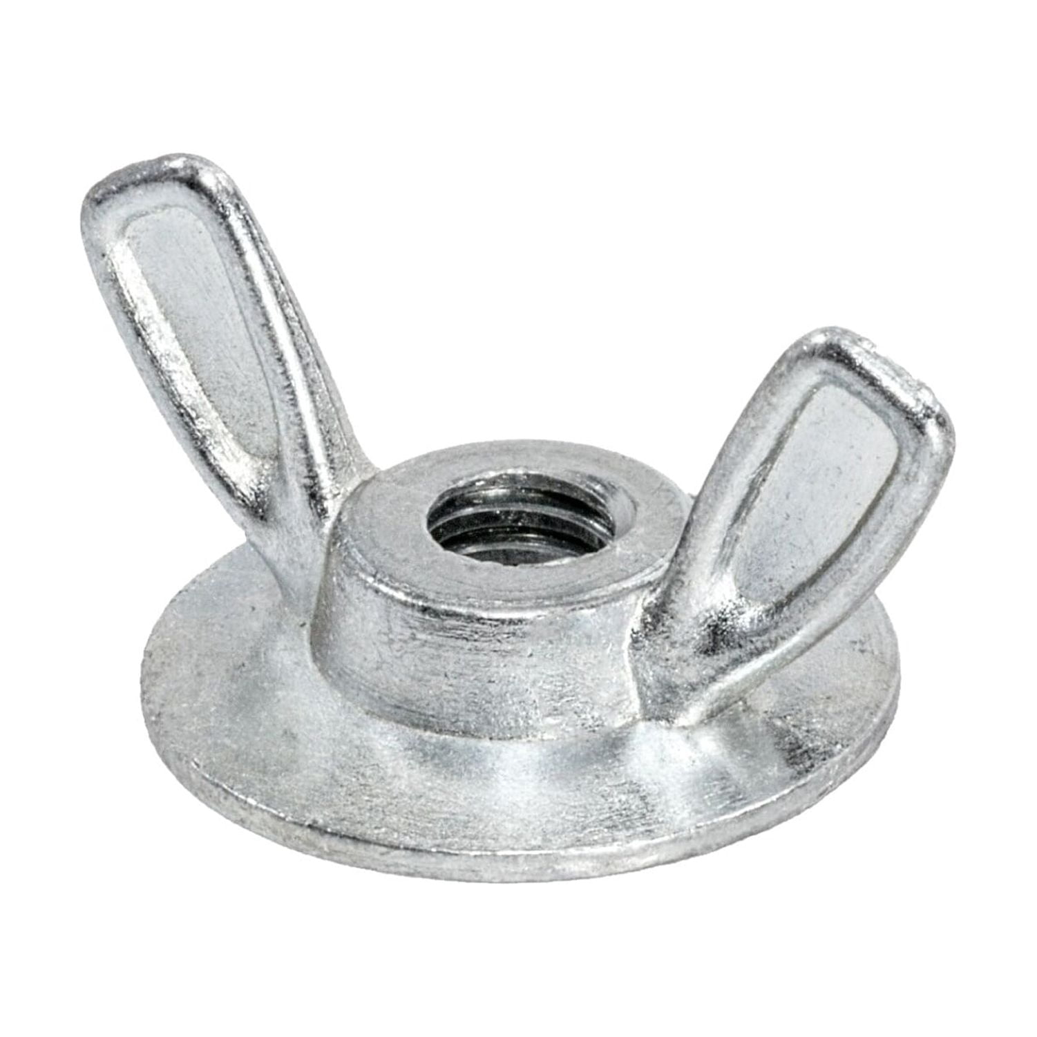 50 Pack Rok Hardware #1/4-20 Die Cast Stainless Steel Wing Nut with Washer Base, Zinc
