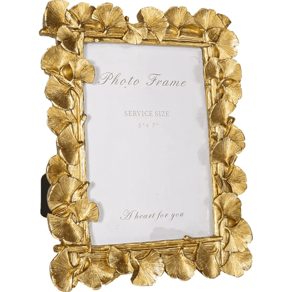 5X7 Gold Vintage Picture Frames, Picture Frame for Table Top Display and Wall Hanging Home Decor,1‑Pack