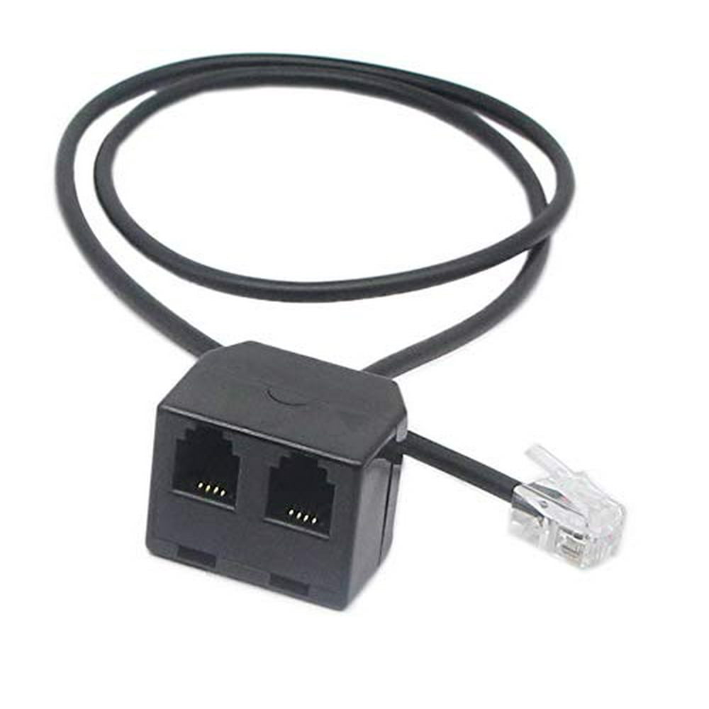 SinLoon Telephone RJ9 4P4C Splitter Adapter Cable RJ9 Headset Extension