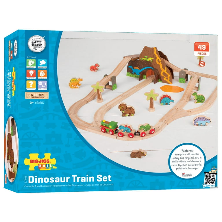 Bigjigs Rail Dinosaur Railway Set Walmart