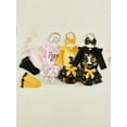 thumbnail image 3 of BemeyourBBs Newborn Baby Girl My First New Years Outfit Letters Print Romper Skorts Skirts Set Stockings Headband 4Pcs Fall Winter Spring Clothes, 3 of 9
