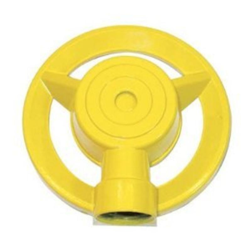 Large Metal Round Pattern Sprinkler, Yellow QVS Sprinklers 4113 807686004113 by Qvs