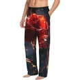 thumbnail image 6 of Pofeuu Artistic Dewdrop Rose Print Men's Pajama Pants, Soft Lounge Pajama Pants with big pockets for Men Plaid Pj Bottoms-Medium, 6 of 6