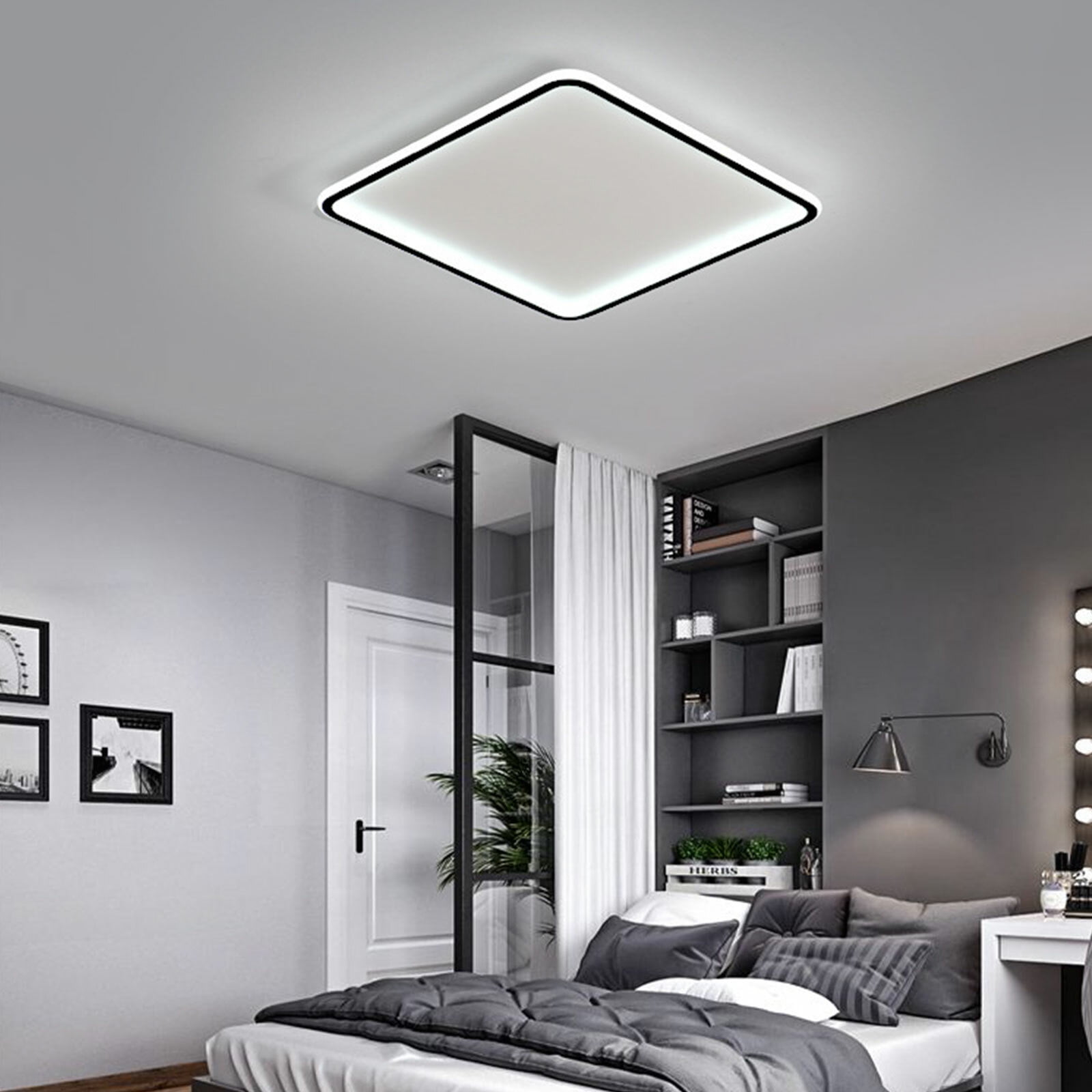 45W 50*50*4.5cm Ceiling Lamp Adjustable Dimmable Ceiling Light Fixture Indoor for Lighting Children's Rooms Living Rooms Dining Rooms