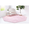 thumbnail image 2 of Unique Loom 3151540 Tapis Octogonal à Treillis Arrondi 5 x 5 Pi, Rose, 2 of 5
