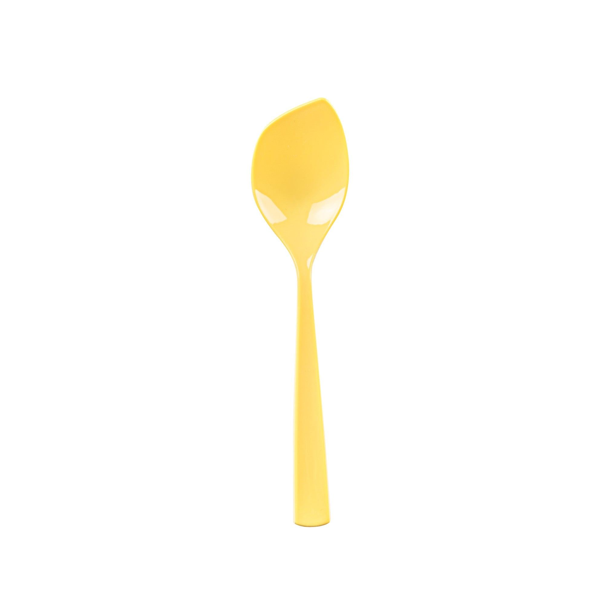 Coppetta Baby Yellow Plastic Petal Spoon - 4 1/2" x 1" - 500 count box