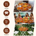 thumbnail image 7 of Orange Fall Round Tablecloth, Fitted Table Cover with Elastic for 45"-54" Round Tables, Pumpkins Thanksgiving Maple Leaf Table Cloth Outdoor Indoor Dinning Party Waterproof Tablecloths, 7 of 7