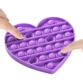 thumbnail image 1 of Juguete de silicona para aliviar el estrés y la ansiedad - Corazón Púrpura Xemadio WRMH-281-1, 1 of 7