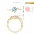 thumbnail image 6 of Angara Natural 0.72 Ct. Aquamarine Solitaire Ring in 14K Yellow Gold for Women (Ring Size: 11.5), 6 of 11
