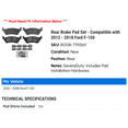 thumbnail image 2 of Rear Brake Pad Set - Compatible with 2012 - 2018 Ford F-150 2013 2014 2015 2016 2017, 2 of 2