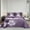 Purple, variant on Floral Quilt Set Queen,3Pcs Gray Bedspread Lightweight Coverlet All Ages(90"x 96")
