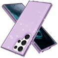 thumbnail image 5 of ELEHOLD Cute Glitter Case for Samsung Galaxy S23 Ultra, Clear Glitter Sparkle Soft Shockproof Protection Slim Thin Anti-Yellowing Phone Cover for Women Girls - 6.8 inch,Purple, 5 of 6