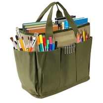 Romanda Art Supplies Storage Organizer, 12" Oxford Fabric Craft Organizers and Storage, Craft Supplies Storage Box with Heavy Duty Handles, Multi Carrying Bag for Teacher, Students, Artist, Traveler