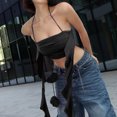 thumbnail image 2 of Gibobby Mujeres sexy y picante colgando correa para el cuello Pure Desire Tube Top chaleco pequeño chaleco Sling(Negro,G), 2 of 5