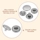 thumbnail image 4 of Uxcell 25 Set Broches de Cuero de 15 mm Kit de Broches de Metal, Remaches de Presión con 3 Herramientas de Instalación, Blanco, 4 of 6