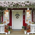 thumbnail image 2 of SEANATIVE Thanksgiving Pumpkin Porch Banner Fall Maple Leaf Front Porch Sign Hanging Flag Banner for Outside Yard Garden Home Decoration Party Supplies 2 Piece, 2 of 7