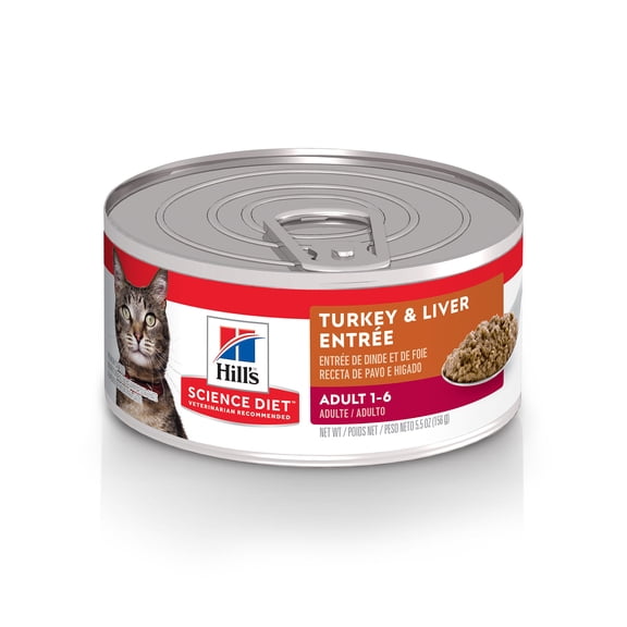 Hill's Science Diet Turkey & Liver Wet Cat Food, 5.5oz Can 24pk