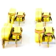 thumbnail image 1 of Red Hound Auto (4) 2 inches x 27 Ratchet Straps Twisted Snap Hooks Flatbed Trailer Tiedown Cargo, 1 of 6