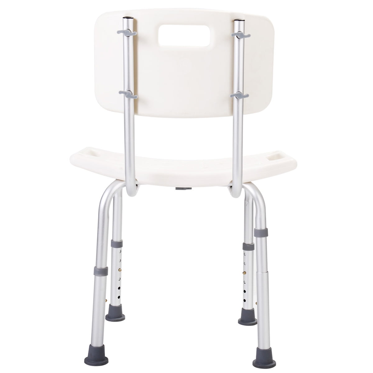Lowestbest Shower Chair Bath Seat for Bathtubs, Adjustable Bathtub Stool Seat with Aluminum Legs, Bath Chair, White