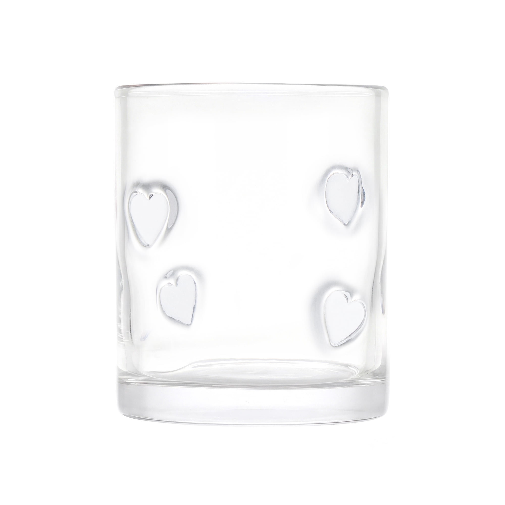 Thyme & Table 12 fl oz White Hearts Charm Drinking Glasses, Set of 2