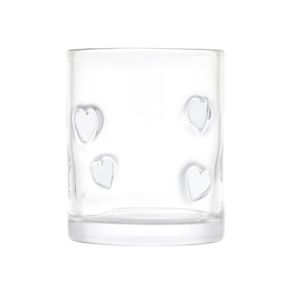 Thyme & Table 12 fl oz White Hearts Charm Drinking Glass