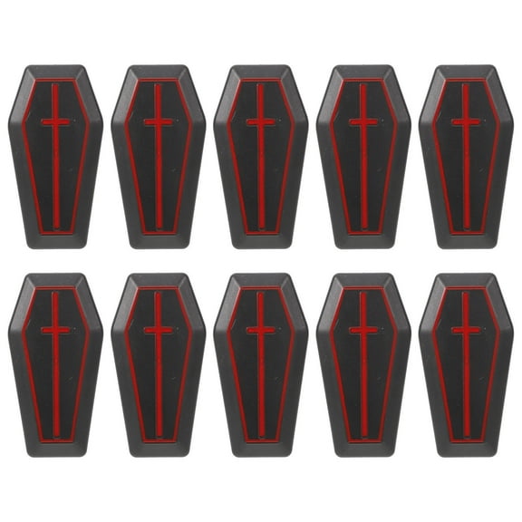 10 Pcs Halloween Decoration Party Favors Casket Decorations Black