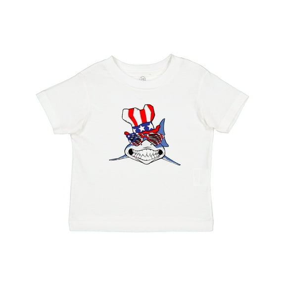 Inktastic 4th of July Patriot Shark Boys or Girls Baby T-Shirt