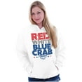 thumbnail image 3 of Maryland Patriotic Crab 4th of July Unisex Plus Fleece Graphic Hoodie Brisco Brands 4X, 3 of 5