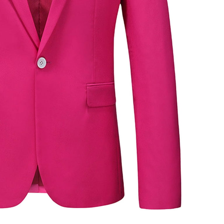 Zcfzjw Mens Blazers Slim Fit Business Casual Men Suit Sport Coat One Button Single Breasted Travel Blazer Lightweight Suit Jacket for Wedding Formal