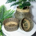 thumbnail image 6 of Prettyui-Foldable Handmade Laundry Baskets Hampers Wicker Grass Weaving Storage Basket,B, 6 of 7