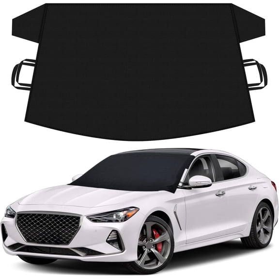 Windshield Cover for Ice and Snow, Car Windshield Snow Cover, Windshield Protector from Snow, Durable Oxford Fabric, All-Weather Snow & Frost Protection Car Accessories for Sedans, SUVs, Hatchbacks