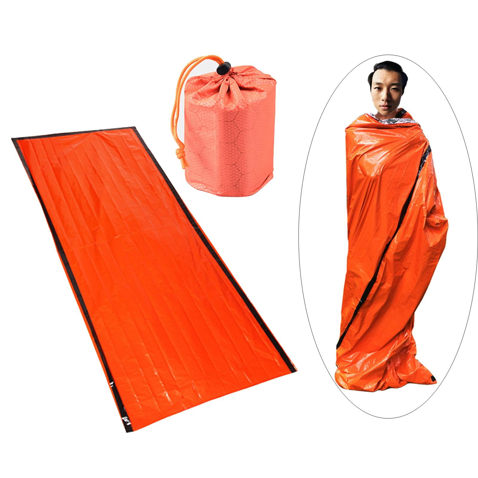Wswqop Emergency Sleeping Bag Lightweight Emergency Survival Blanket Hiking Camping