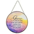 thumbnail image 2 of Gone From Our Arms Orange Sunset 6 x 6 Glass Decorative Sun Catcher with Suction Cup, 2 of 3