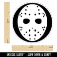 thumbnail image 2 of Hockey Mask Goalie Scary Halloween Self-Inking Rubber Stamp Ink Stamper - Orange Ink - Medium 1 Inch, 2 of 7