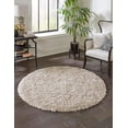 thumbnail image 2 of Unique Loom Marilyn Monroe Opulence Shag Collection Area Rug - (7' 10" Round Blonde), 2 of 11