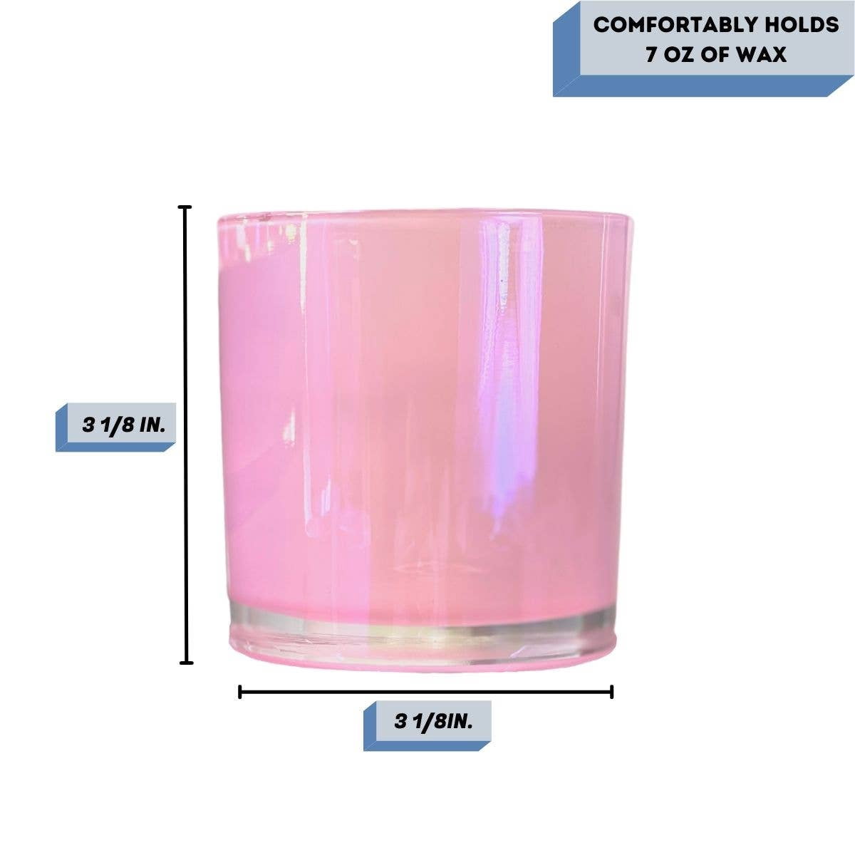 9.5 oz. Monticiano Iridescent Unicorn Empty Candle Jar candle vessels for DIY candle-making projects (Box of 48) FREE SHIPPING