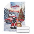 thumbnail image 2 of Santa is Coming Schnauzer Merry Christmas Xmas Noel Truck Tree Cozy Fleece Blanket Miniature Schnauzer Dog Lover Warm Soft Throw Blanket - 02023, 2 of 5