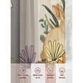 thumbnail image 6 of Easter Bunny Sheer Curtains 108 Inch Length 2 Panels Set Window Treatments, Spring Floral Vintage Botanical Rabbits Beige Rod Pocket Semi Curtains for Living Room/Bedroom/Kitchen, 104"W x 108"L, 6 of 7