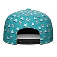thumbnail image 4 of Tropical Summer Flat Brim Baseball Cap - Nautical Anchor & Compass Snapback Hat for Men Women, 4 of 5