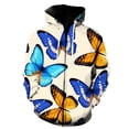 thumbnail image 1 of Sudadera con capucha y cremallera para hombre, con estampado de mariposas de dibujos animados, estilo Harajuku, hip hop, cuello redondo, ropa de gran tamaño para primavera y otoño, 1 of 6