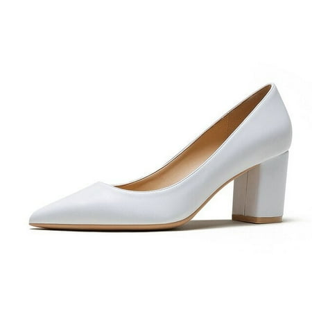 YCNYCHCHY New Big Size Luxury Brand Pointed Toe Square High Heels Genuine Leather Women Pumps Elegant Office Lady Work Female Shoes