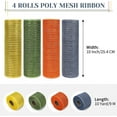 thumbnail image 2 of 4 Rolls Poly Burlap Deco Mesh, Party Decor Mesh Ribbon for Wreaths DIY Crafts, 2 of 8