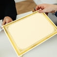 thumbnail image 2 of Golden Certificate Paper for Lab Use Printable Blank Honor Paper 10 Sheets, 2 of 8