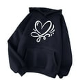 thumbnail image 3 of Dyegold Oversized Hoodie For Women Savings Trendy Fleece Winter Sweater Plus Size Comfy Heart Print Shirts Oversized Long Sleeve Casual Hoodie Hooded Graphic Pullover Ladies Teen Girls Clothes, 3 of 4