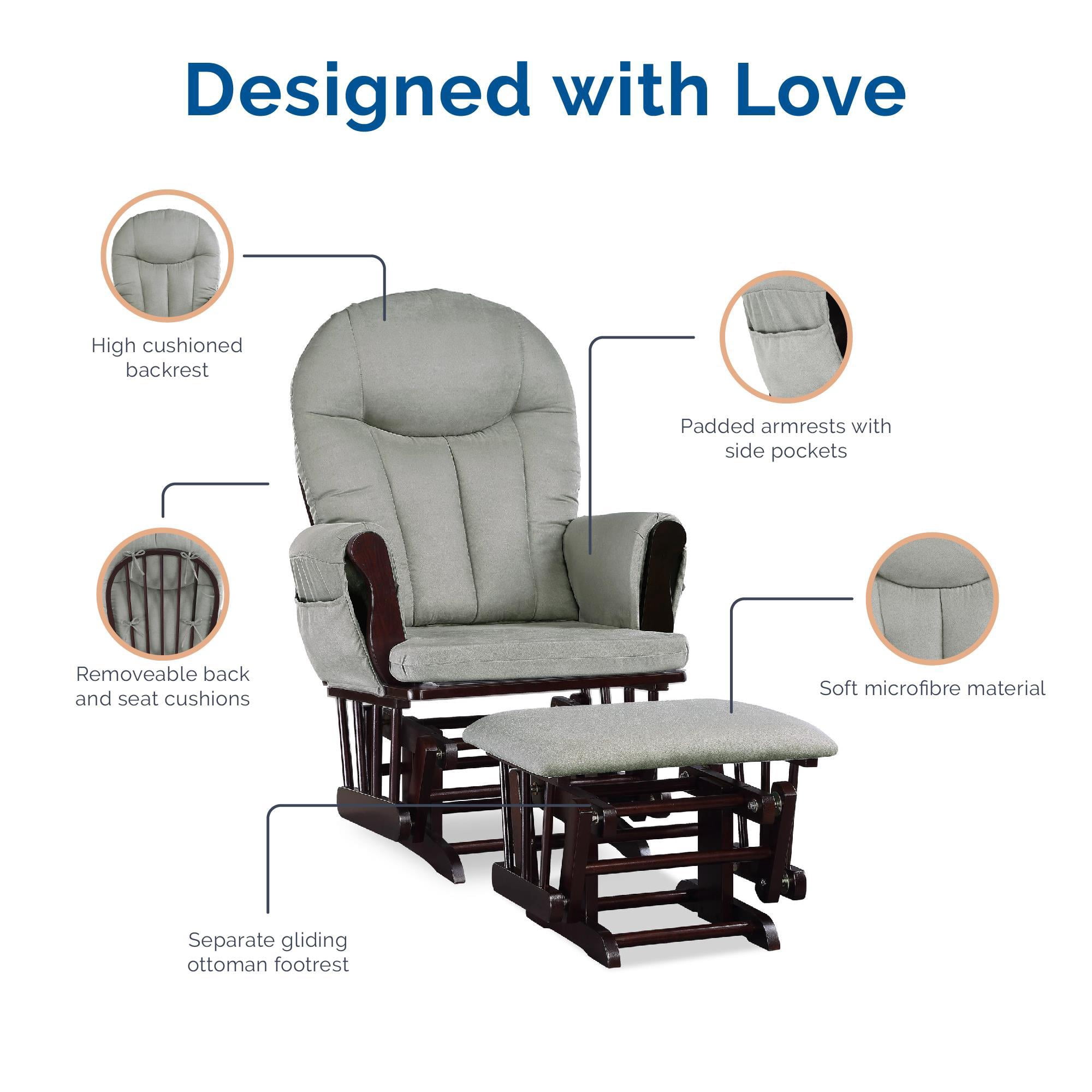 Baby Relax Huntington Nursery Glider & Ottoman