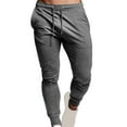thumbnail image 2 of Baqcunre Men'S Sports Pants Casual Pants Men'S Solid Color Versatile Running Training Fitness Pants,L,Mens Sweatpants,Men'S Pants,Joggers For Men,Mens Sweatpants With Pockets,Mens Fashion,Dark Gray, 2 of 9