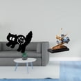 thumbnail image 2 of Reloj de pared silencioso con forma de gato, estatua decorativa de bailarina de ballet en acrílico, ideal para baño, dormitorio, sala de estar o, 2 of 8
